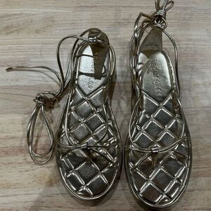 Gold Metallic Sandals